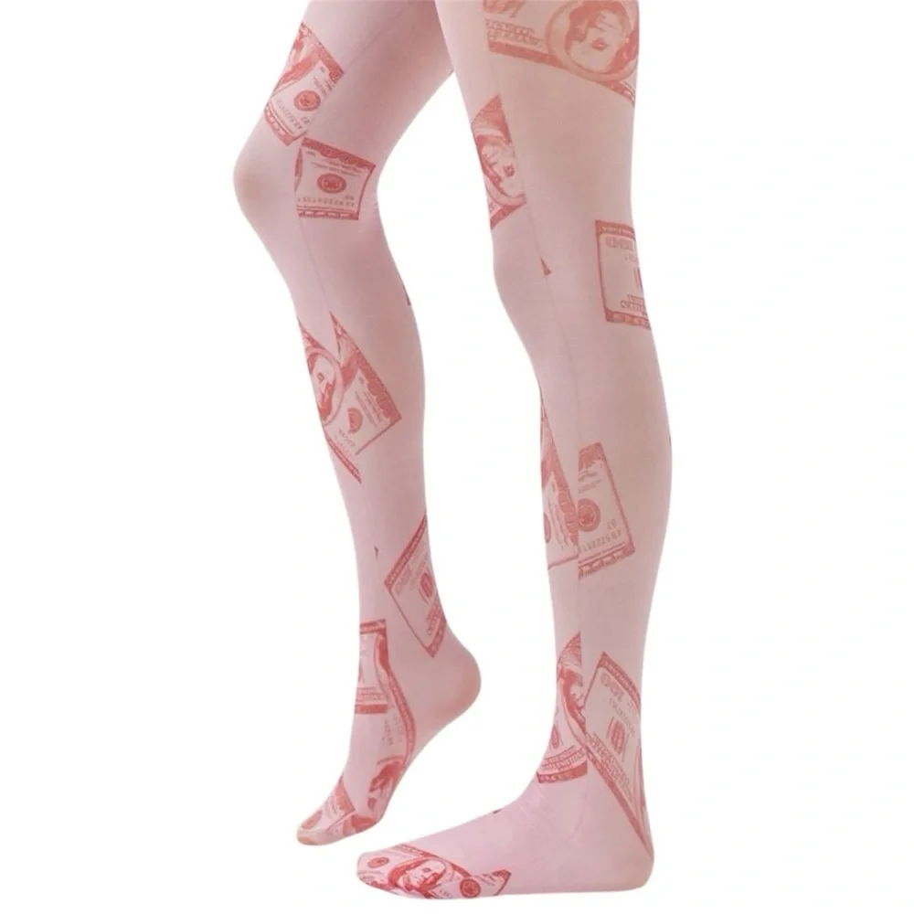 URBAN OUTFITTERS Money Print Tight In Pink + Red OS